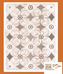 Sashed Pinwheels - 2000 Pieces - Sepia